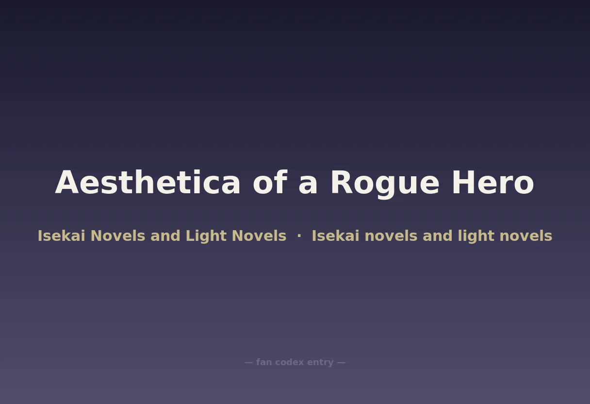 Aesthetica of a Rogue Hero
