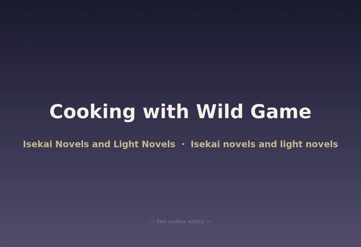 Cooking with Wild Game